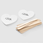 Mr & Mrs. minimalistisch zwart-wit Handwaaier (Niet-gemonteerd)