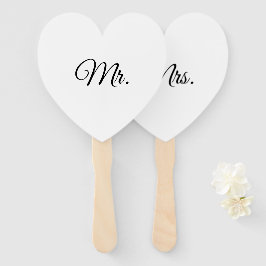 Mr & Mrs. minimalistisch zwart-wit Handwaaier