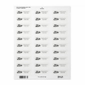 Mr & Mrs Modern Bold Wedding Return Address Label (Full Sheet)
