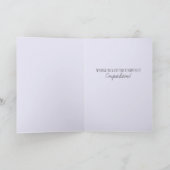 Mr & Mrs Modern Paarse Elegante Bruiloft Trendy Kaart (Binnen)