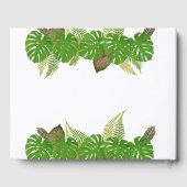 Mr. & Mrs Modern Tropical Leaves Script Wedding Gastenboek (Achterkant)