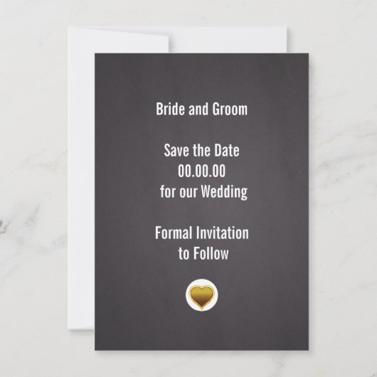 Mr. & Mrs Modern typografie bruiloft Save the Date Kaart (Achterkant)