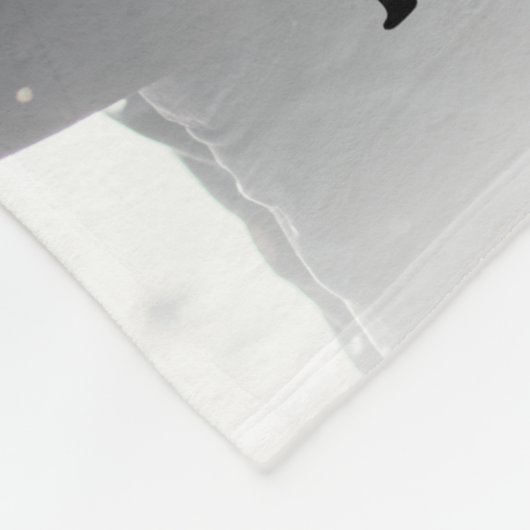 Mr. & Mrs Monogrammed Foto Fleece Deken (Hoek)