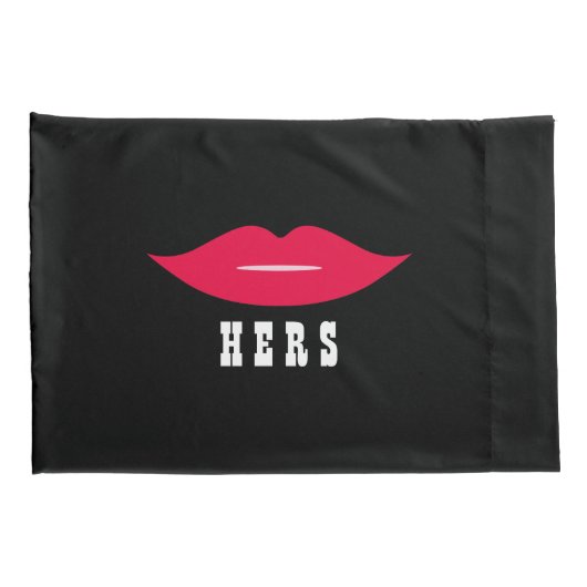 Mr & Mrs Mustache en Lips Wedding Couple Kussensloop (Achterkant-Rechts)