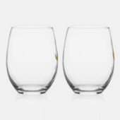 Mr & Mrs Mustache Lips Gepersonaliseerde bruiloft Wijnglas Zonder Voet (Rechts)