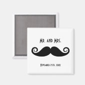 Mr & Mrs Mustache Magneet (Voorkant / Achterkant)