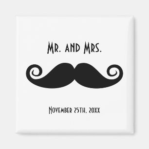 Mr & Mrs Mustache Magneet