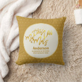 Mr & Mrs (naam, datum) Wedding Gold Hearts Gifts Kussen (Deken)