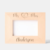 Mr Mrs Naam Wedding Pas getrouwd Gegraveerde Lijstjes (Voorkant)