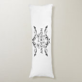 Mr. & Mrs Name Personalized Wedding Date Gift Lichaamskussen (Voorkant Verticaal)