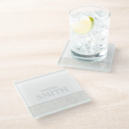 Mr&Mrs NAME Wedding Keepsake Elegant Onderzetter