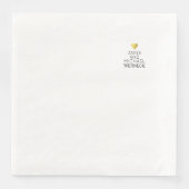 Mr & Mrs Namen / Liefde Bruiloft Wit Servet (Voorkant)