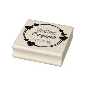Mr&Mrs Names and Wedding Date Romantic Stamp Rubberstempel (Stempel)