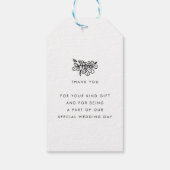 Mr & Mrs Newlywed winter bruiloft bedankt jullie l Cadeaulabel (Achterkant)