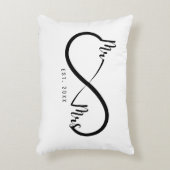 Mr & Mrs Oneindigheidssymbool Wit Accent Kussen (Voorkant(Verticaal))