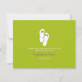 Mr & Mrs Paarse Teenslippers Beach bruiloft uitnod Kaart (Achterkant)