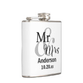 Mr & Mrs Pas getrouwd Achternaam met trouwdatum Heupfles (Rechts)