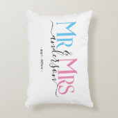Mr & Mrs Pas getrouwd Paar Bruiloft Jubileum Wit Accent Kussen (Voorkant(Verticaal))