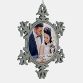 Mr. & Mrs Pas getrouwd Wedding Photo Ornament MS (Links)