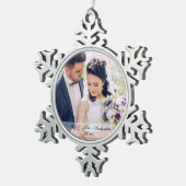 Mr. & Mrs Pas getrouwd Wedding Photo Ornament MS (Rechts)