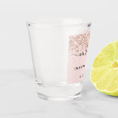 Mr mrs pasgetrouwd roze goud trouwfeest shot glas (Links)
