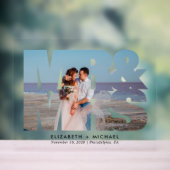 Mr. Mrs. Passen getrouwd Foto Bruiloft Acryl teken Bord (Neutraal)