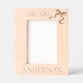 Mr & Mrs Passen getrouwd Trouwcadeau Keepsake eleg Gegraveerde Lijstjes (Voorkant)