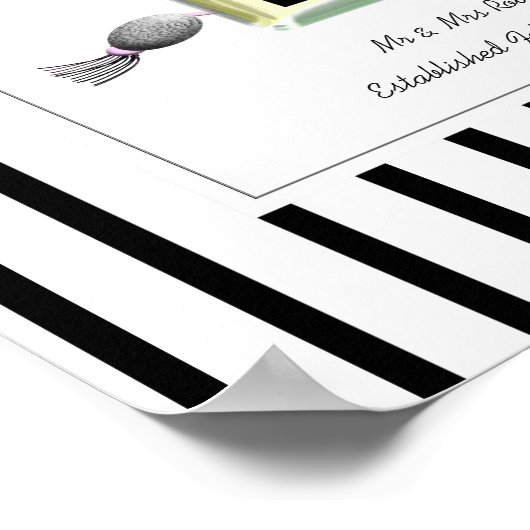 Mr & Mrs Perfume Bottles Personalized Wedding Poster (Hoek)