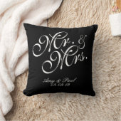 Mr&Mrs.Personalize Black Kussen (Deken)