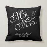 Mr&Mrs.Personalize Black Kussen<br><div class="desc">voor een paar</div>