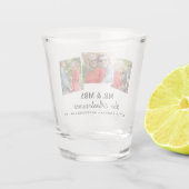 Mr & Mrs Personalized 3 Foto Pas getrouwd Wedding Shot Glas (Achterkant)