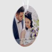 Mr. & Mrs Personalized Foto Ornament W R (voorkant)