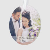 Mr. & Mrs Personalized Foto Ornament W R (voorkant)