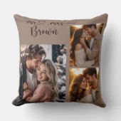 Mr & Mrs Personalized Photo Throw Pillow Kussen (Voorkant)