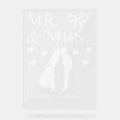 Mr. & Mrs. Personalized Wedding Acryl Bord (Voorkant)