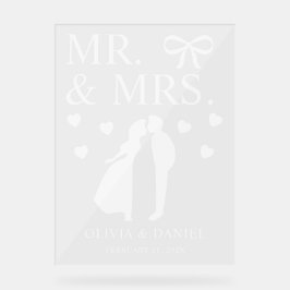 Mr. & Mrs. Personalized Wedding Acryl Bord