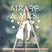 Mr. & Mrs. Personalized Wedding Acryl Bord (Neutraal)