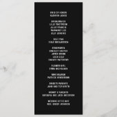 Mr & Mrs Photo Block Hart Zwart & Wit Trouwen Programmakaart (Achterkant)