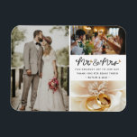 Mr. Mrs. Photo Collage Bruiloft Dank u Magneet<br><div class="desc">Spreek je oprechte dankbaarheid uit met onze Mr & Mrs Photo Collage Wedding Thank You Magnet. Deze unieke en praktische aandenken is voorzien van een prachtige collage van uw favoriete trouwfoto's, naast de elegante "Mr & Mrs" tekst. Perfect om op elk magnetisch oppervlak weer te geven, deze bedankmagneet zorgt ervoor...</div>