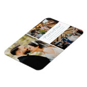 Mr. Mrs. Photo Collage Bruiloft Dank u Magneet (Linkerzijde)