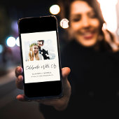 Mr. Mrs. Photo Cream Bruiloft Receptie Uitnodiging