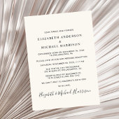 Mr. Mrs. Photo Cream Bruiloft Receptie Uitnodiging