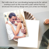 Mr. Mrs. Photo Gold Script Trouwreceptie Vellum Uitnodigingen