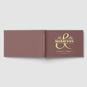 Mr. Mrs. Photo Terracotta Elegant Wedding Gold Gastenboek (Volledig)