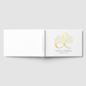 Mr. Mrs. Photo White Elegant Modern Wedding Gold Gastenboek (Volledig)