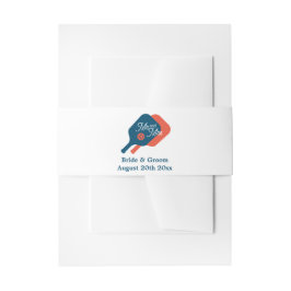 Mr & Mrs pickleball bruiloft uitnodiging buikband Uitnodigingen Wikkel