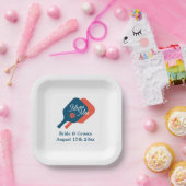 Mr & Mrs pickleball thema bruiloft borden Papieren Bordje (Feest)