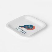 Mr & Mrs pickleball thema bruiloft borden Papieren Bordje (Gebogen)