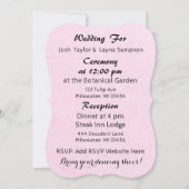 Mr & Mrs Pink Bruid en bruidegom bruiloft uitnodig Kaart (Achterkant)