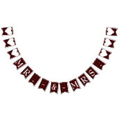 Mr. & Mrs. Red Black Buffalo Plaid Bruiloft Vlaggetjes (Alle)